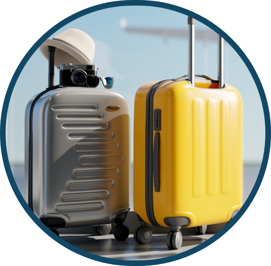 Gaucher disease blood test icons needle and test tube yellow and blue